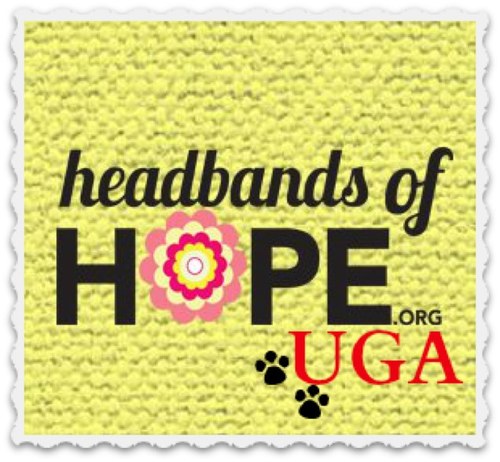 For every headband purchased, one will be given to a girl with cancer & $1 donated to @stbaldricks to fund research. Use promo code gobulldogs to get $1 off