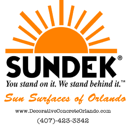 Sun Surfaces of Orlando is an experienced decorative concrete resurfacing contractor with 30 years experience offers. Call us at (407) 423-3342!