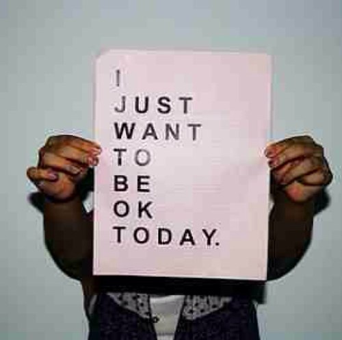 Depression has taken over. I'm no longer myself. But I don't think I want to be.