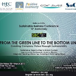 hec_sbc's profile picture. HEC Sustainable Business Conference 10th Anniversary, March 22, 2013. Connect with the HEC community during this landmark event!