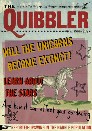 A Daily resource of The Quibbler Magazine! Find out about the Crumpled Horned Snorkacks, Wrackspurts and the truth behind what's occurring in the wizard world!
