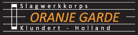 Slagwerkkorps Oranje Garde Klundert. Taptoe show, festival, marsoptreden, concert. Repetitie donderdag 19.00-21.30u. Slagwerkers gezocht!