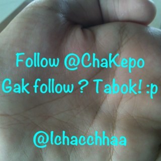 Selalu kepo dalam segala hal :D Jawab aja pasti makin seru , terus follow @ChaKepo . Cek Fav :) . Gak follow ? Rugi lo!