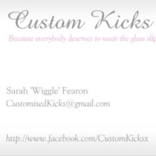 Customised shoes to make your feet stand out from the crowds. Unique designs & all special requests welcome!! xxxx