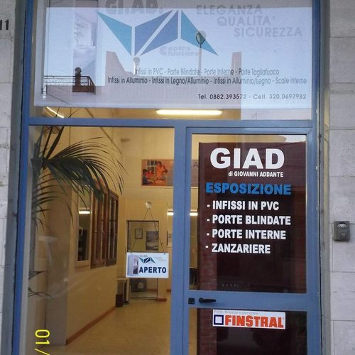 GiAdInfissi's profile picture. Gi.Ad. Centro Chiusure: Forniture Infissi Pvc Alluminio Legno, Porte Blindate, Porte Interne, Porte Tagliafuoco, Lavorazioni Ferro ed Acciaio Inox.