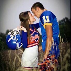 cheerleader falling in love w/ the quarterback more and more each day. Nothing better than dating your bestfriend. his #1 fan #footballgirlfriend