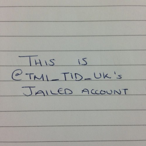 This is the Twitter Jail account for @TMI_TID_UK