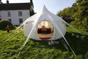 bell tent, tipi, yurt, tee pee, better than all those things...get glamping with a Lotus Belle!