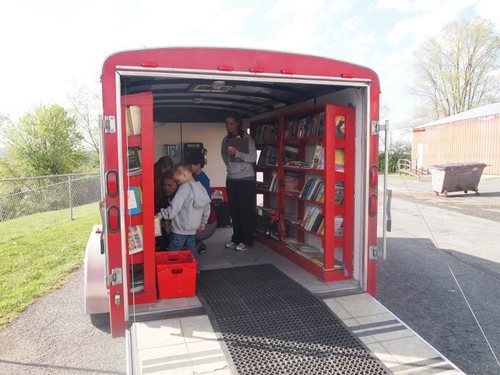 The Ruby Read Mobile Library is a free community mobile library and literacy resource offered by Literacy Volunteers of Monongalia & Preston Counties (LVMPC.)