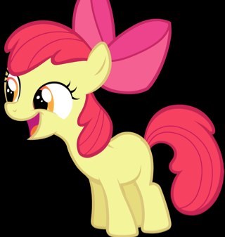 howdy everypony! ah'm apple bloom! im part of the cutie mark crusaders. ill get my cutie on day! my sister is apple jack