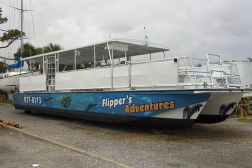 What's more relaxing than a day at the beach? A trip on the Flippers Adventures catamaran! Skip the sand and seaweed and call for reservations! (850) 837-0113