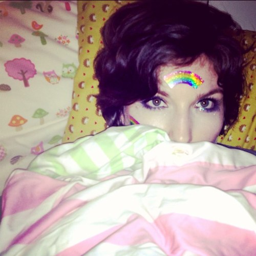 A Rainbow in disguise. My life is full of blue skies & apple pies. Plus other happy things