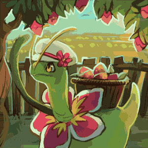 Hi! I'm a wild Female Meganium! I like to meet another Pokemon for being my friends! Hope we can get along!