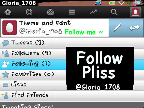Semua harus follow @Gloria_1708!!!!!!