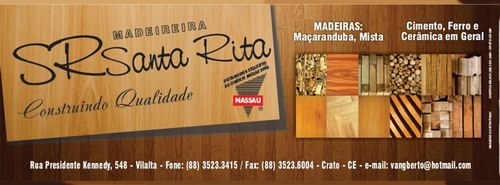 Madeireira Santa Rita ~ Construindo Qualidade ~ Madeiras, Cimento, Ferro e Cerâmica em Geral. TEL: (88) 3523.3415