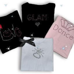 Custom Rhinestone Iron On Designs personalized with your name, phrase, or logo for bridal showers, sports teams logos, dance and more. With no minimums
