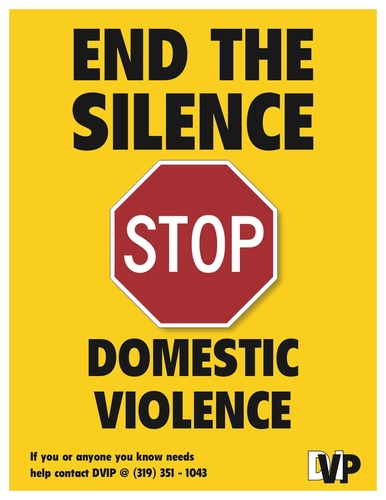 Communications students at the University of Iowa working with the Domestic Violence Intervention Program to spread awareness and aid victims of violence
