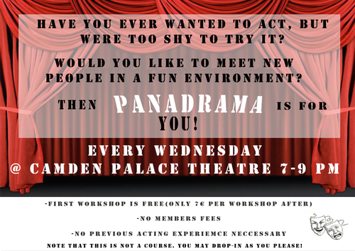 Panadrama's profile picture. Cork based Drama group based out of the Camden Palace, workshops every weds 7-9. All Welcome