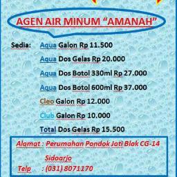 Available Mineral Water Aqua,Cleo,Club,Mizone etc. SIAP ANTAR Area Sidoarjo daftar harga lihat ava,Info:031-8071170. We Serve the Best Mineral Water.. :)