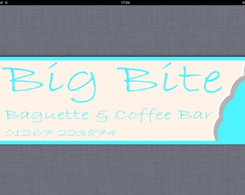 Tasty baguettes, salads, hot and cold drinks to take away, friendly service! Big Bite is in Guildhall Square. Wide range of choice + a few surprises!