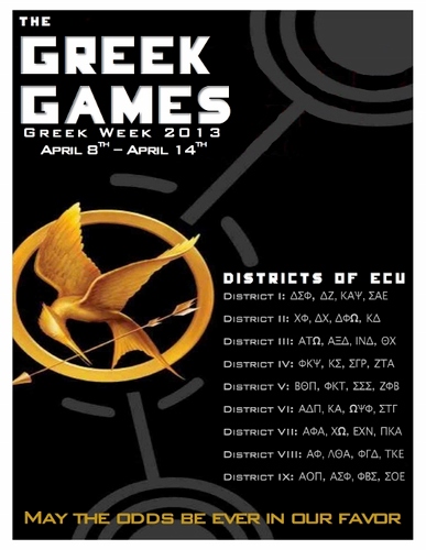 Monday April 8-Sunday April 14
May The Odds Be Ever In Our Favor