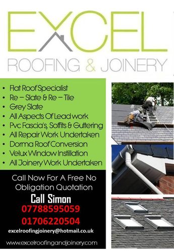 We are a family run business covering the NorthWest for all aspects of Roofing & Joinery. Flat Roof Specialist & est 20 yrs. Call 07788 595059 for a free quote