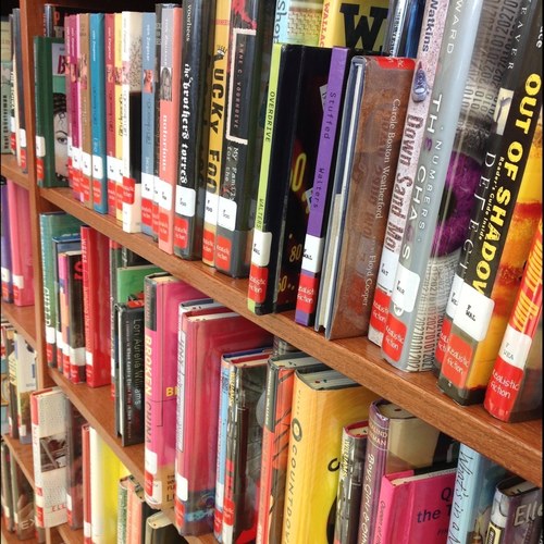 Library media center for Lewisville High School, main campus.