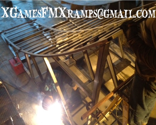 Email XgamesFMXramps@gmail.com for inquires. Comp ramps, super kickers, 120, step up system, starting gates.. all of your fabricated pro FMX needs.