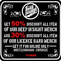 Clothing line | Merchandise Local Band | Merchandise Import Band | Distribution Store | Family: @Deep_Insight @DEEPtickets | 02292524576 - 082121449755