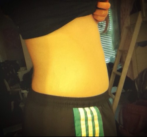 Height: 5'6. SW: 175. CW: 168. GW: confidence. Take everything one day at a time! Avi is me! #fitfam