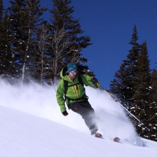 emichelet's profile picture. Skiing or flying or booth