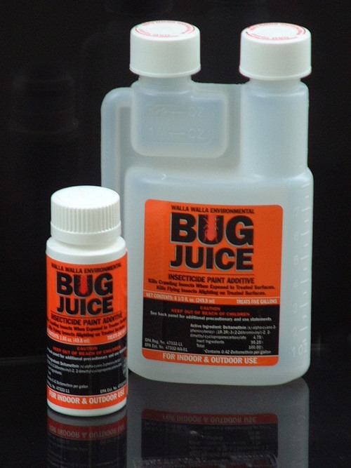 BugJuiceAdditiv's profile picture. Killing bugs is a brush stroke away! Bug-Juice is an insecticide paint additive that is designed to kill insects that land on most surfaces.