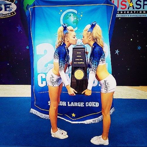 Those kicks my mom felt when she was pregnant were just me practicing my toe touches • No Fear, All Cheer! • #CheerBesties