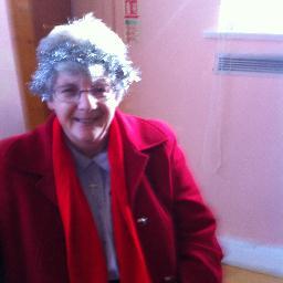 Married to Graeme, Methodist church steward, follows Manchester United & Blackpool, sings in Fleetwood Choral Society.