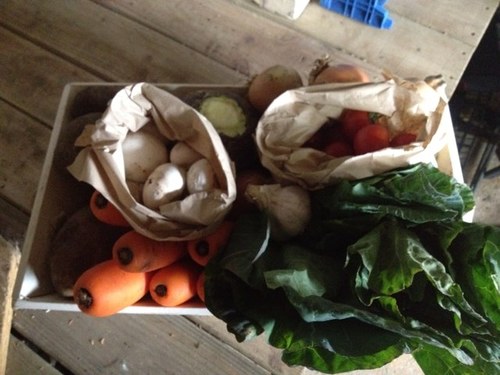 Fresh locally sourced vegetables, meat, fruit, delivered to your door
