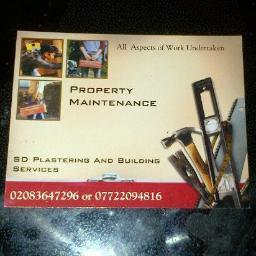 SD.Plastering And Building Services, a highly creditable company established in 1989. All aspects of plastering, building, decorating and gardening undertaken.
