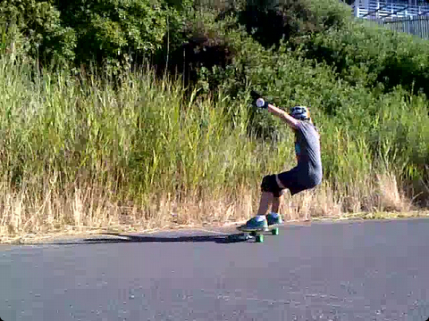 Downhill skate boarder you will see me on the hills!