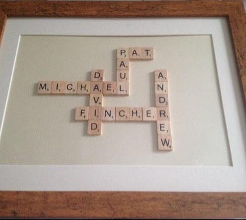 Personalised Scrabble pictures, perfect for gifts or to mark any ocassion made by @MissBeckyWake