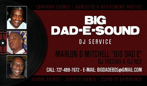 BIG-DAD-E-SOUND DJ. SERVICE * ( 727 ) 488-7672 *