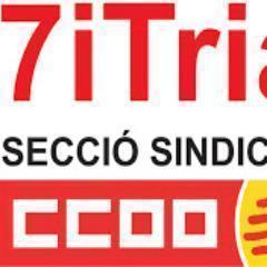 Secció Sindical CCOO 7 i Tria: 
activa, responsable, compromesa, lluitadora, treballadora, reivindicativa.

        Segueix-nos!! #VaAmbTu