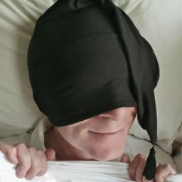 The Nite Hood is a light-weight and super cozy, form-fitting evolution of the sleep mask. It puts your head to bed.