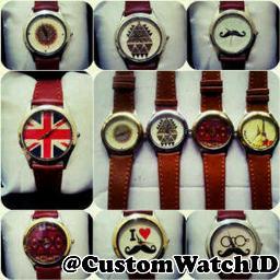 Pre Order Jam tangan dengan DESIGN CUSTOM/BEBAS. Harga PROMOSI cuma 35.000 (3-5pcs) Order sms 08812222826 .