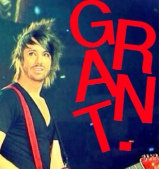 That guy with the Epic hair, and the gorgeous smile that plays guitar...His name is Grant Mickelson, and i LOVE him!! ♥Taylor Swift ♥