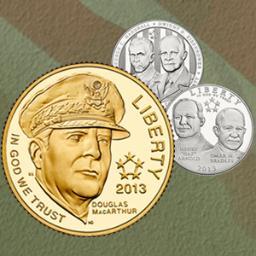 Commemorative coins from @USMint and a book from @KentuckyPress celebrating the Five-Star Generals of the U.S. Army in support of the CGSC Foundation.