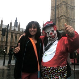 Happy, cool..rather chilled by this cold country UK!