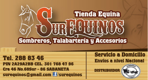 Venta de Sombreros,talabarteria y todo lo relacionado con el fomento equino