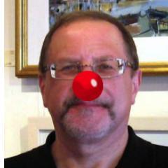 Overweight, greying, balding, bearded, scruffy but loveable sixtysomething Scottish graphic designer and cartoonist