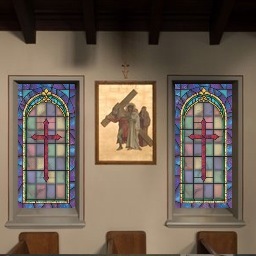 Worldwide leader in custom decorative window film for churches and homes. ALL orders custom made to size and preference. We also do stained glass and murals