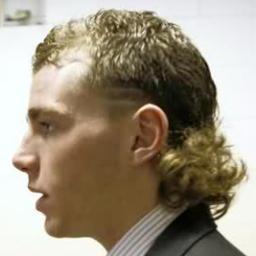 Dude! check out that grub's hair! Business in the front, party in the back!!