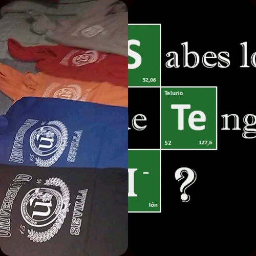 Grupo de estudiantes de US Química.Vendemos sudaderas y camisetas a buen precio,preguntanos!